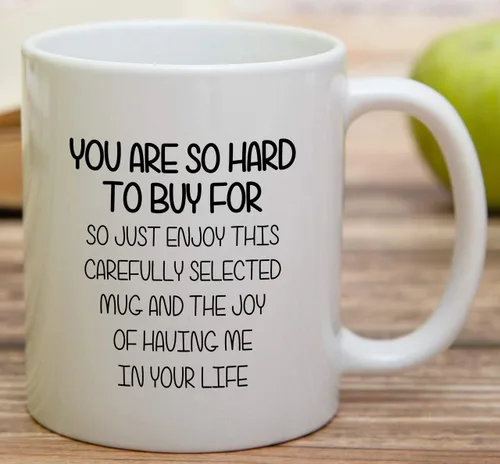Miniatura 4 de Retreez Taza divertida – You Are So Hard to Buy For Enjoy This Mug and the Joy - Tazas de café de cerámica de 11 onzas, sarcasmo, sarcástico