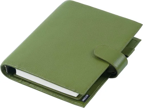 Miniatura 9 de Moterm A5 Luxe Rings Planner - Organizador de carpeta de cuero genuino (Pebble-Negro, argolla de 1.18 pulgadas (30 mm))