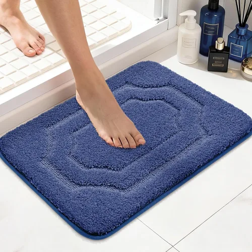 Miniatura 32 de BEQHAUSE Alfombra de Baño-Antideslizante-Tapete de Baño-Suave y Absorbente-Tapete de Ducha-Tapetes de Baño de Poliéster para Baño Lavables a Máquina