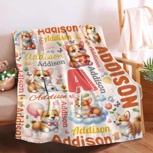 Miniatura 9 de Manta preescolar personalizada de bulldog para bebés, niños y niñas, sábanas de franela personalizadas súper suaves y ligeras, decoración para cuna