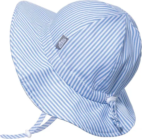 Miniatura 42 de JAN & JUL Sombrero de sol de algodón UPF 50+ con ala ancha para niñas pequeñas