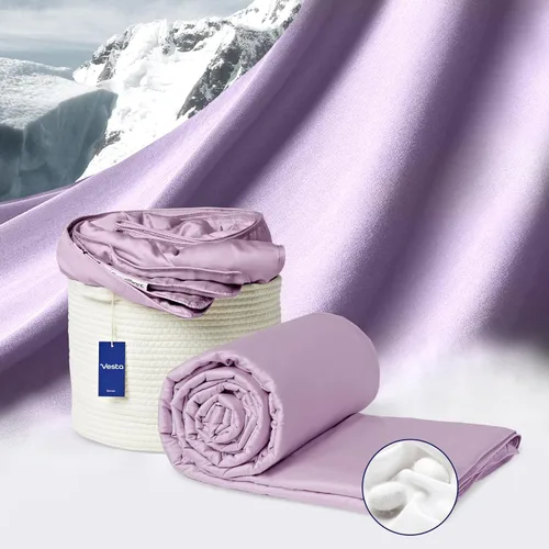 Vesta Edredón de Seda Lavable y Ligero, Manta Refrescante para Personas que duermen con Calor, 100% Seda de Morera de Fibra Larga, Control de Zen