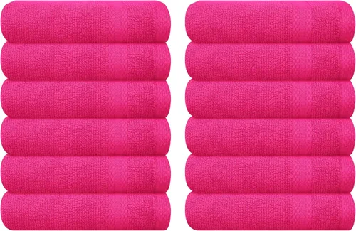 Miniatura 138 de GLAMBURG - Juego de 12 toallas faciales ultrasuaves de 13 x 13 pulgadas, 100% algodón, duraderas y altamente absorbentes, ideales para baño, cocina