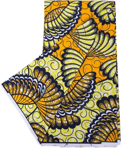 Miniatura 3 de BintaRealWax Tela africana de 6 yardas de tela tribal con estampado de cera vintage Ankara para coser vestido de fiesta