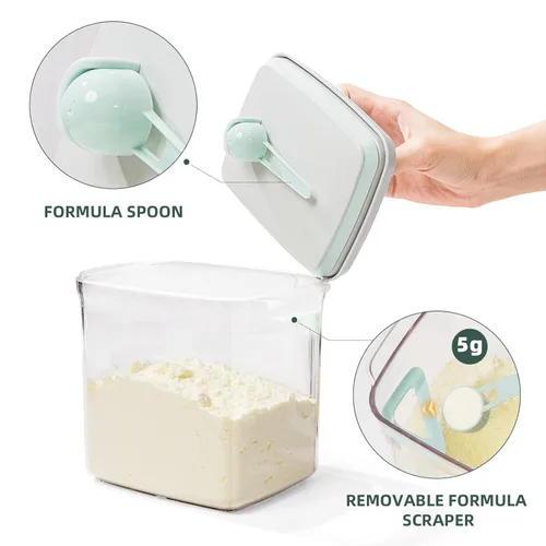 Miniatura 4 de Contenedor de Fórmula para Bebés - Contenedor de Viaje de Fórmula de 1000ml, Dispensador de Fórmula Hermético Para Llevar, 11OZ, 0.66LB, 300g, 11 oz