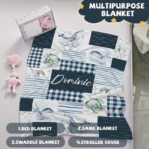 Miniatura 5 de Manta de bebé personalizada para niñas y niños, manta de bebé personalizada con nombre, mantas personalizadas con nombre para niños, manta de Lindas
