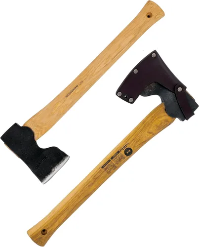 Miniatura 9 de Condor Tool & Knife Blue River Tomahawk - Tomahawk táctico de alta calidad con hoja de acero de alto carbono 1095 - Mango ergonómico de nogal