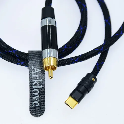 Arklove Cable USB c a coaxial macho tipo c a interfaz de audio coaxial digital RCA hembra adaptador de cable spdif para amplificador de sonido DSD64
