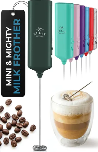 Miniatura 39 de Mini y Poderoso Espumador de Leche de Mano – Potente Espumador de Café de Mano, Mezclador de Bebidas Operado con Pilas – Tamaño de Bolsillo Compacto