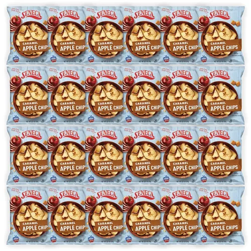 Seneca Chips de manzana de caramelo | Hecho de manzanas frescas | 100% manzanas rojas deliciosas | Huertos de Yakima Valley | Perfección de manzana