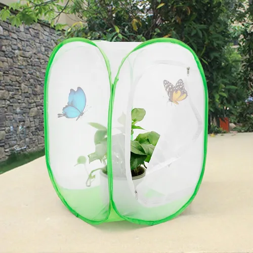 Miniatura 9 de EATAKWARD Recinto de malla para plantas, 15.7 x 15.7 x 2 pulgadas, jaula plegable de malla para cría, cubierta de plantas de tienda de cultivo
