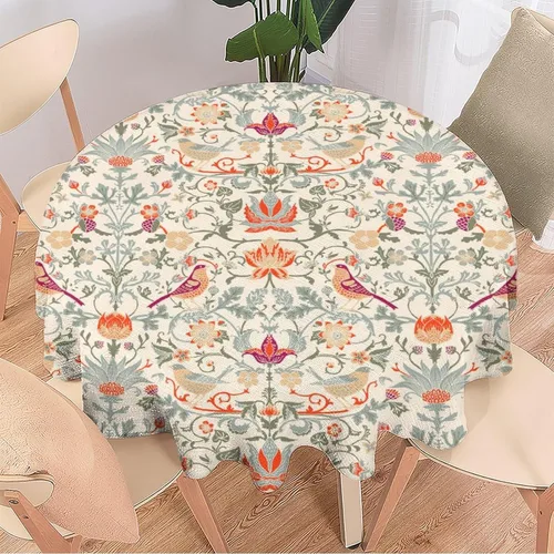 Miniatura 189 de Mantel Floral Retro de Pájaros, Diseño Original Bohemio William Morris Estampado Cubierta de Mesa para Hogar Picnic Fiesta Comedor Cocina William
