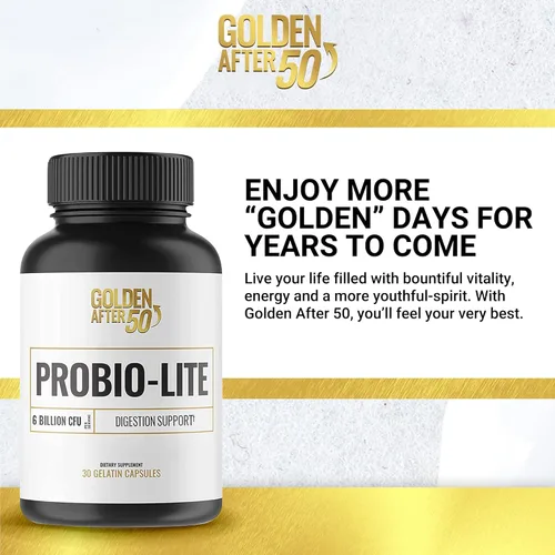 Miniatura 3 de Golden After 50 Probio-Lite - para la salud intestinal y el apoyo a la digestión - Probióticos para hombres y mujeres - 30 cápsulas de gelatina