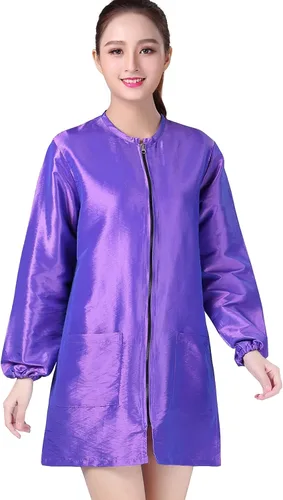 Miniatura 15 de Chaqueta Profesional de Smock de Salón, Chaqueta Impermeable para Estilista, Capa de Barbero, Chaqueta para Peluquería y Aseo de Mascotas