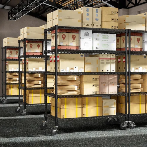 Miniatura 2 de M MZG Estantería de Garaje de 5 Niveles Unidades de Estantería Metálica Industrial para Comercial, Sótano, Despensa, Almacén, Escuela, Negro