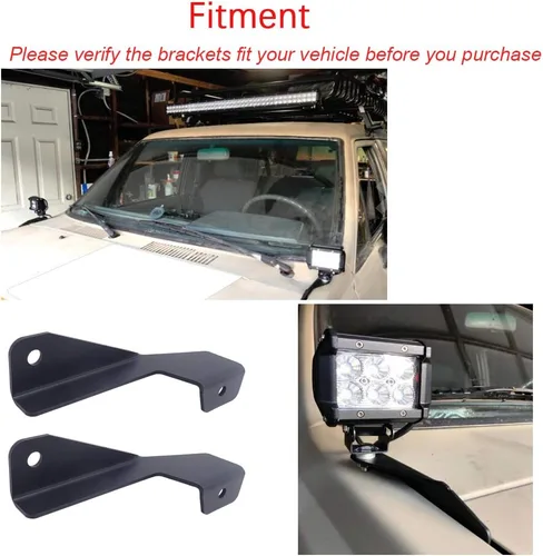 Miniatura 5 de Soporte de montaje de luz LED para pilar lateral de zanja superior compatible con 4Runner 1989-1995
