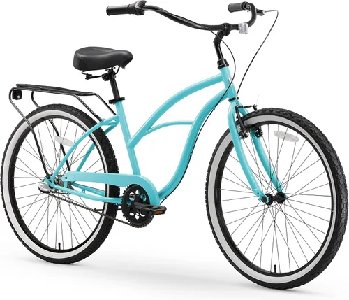 Miniatura 8 de sixthreezero Around The Block - Bicicleta de playa para mujer Azul verde azulado con asiento negro/puños