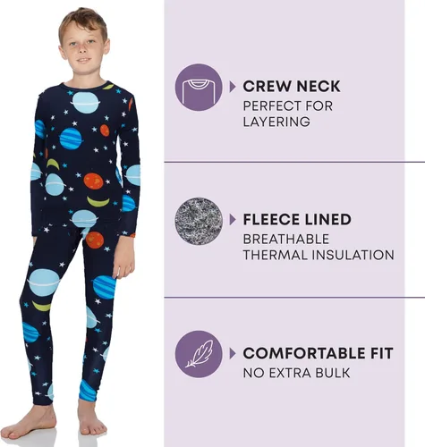 Miniatura 97 de Rocky Ropa interior térmica para niños, ropa interior larga para niños, capa base para clima frío/esquí
