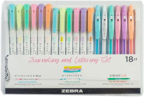 Miniatura 13 de Zebra Pen Creative Highlighting Starter Set, incluye 10 resaltadores y 5 bolígrafos de gel retráctiles Sarasa Clip, colores de tinta surtidos