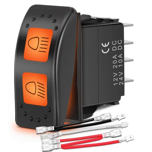Miniatura 24 de Nilight - Interruptor basculante de luces de respaldo para UTV, encendido/apagado, interruptor de barra de luz LED de 5 pines SPST