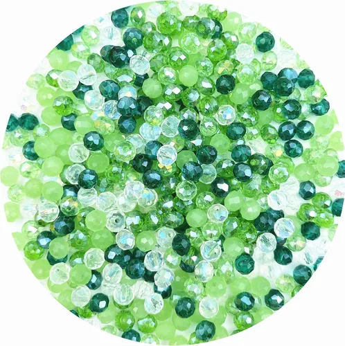 Miniatura 13 de Jmassyang Briolette Rondelle - Cuentas de cristal facetadas de 0.315 in para hacer joyas, pulseras, collares, aretes (negro, 250 unidades)