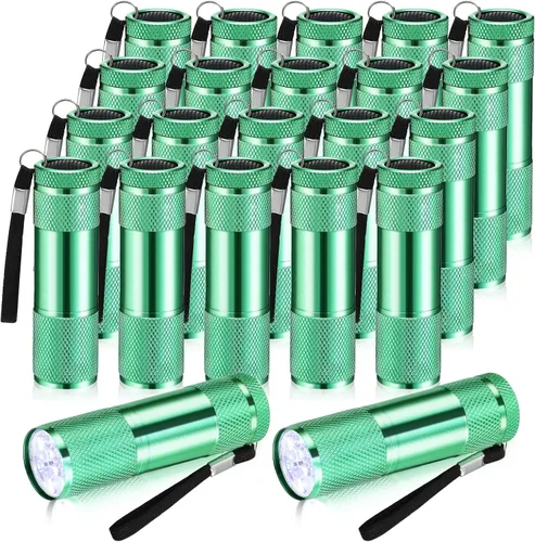 Miniatura 16 de VIHOSE 20 piezas de linternas mini a granel, luz de mano brillante de aluminio con cordón, linternas LED pequeñas para lectura nocturna, emergencia