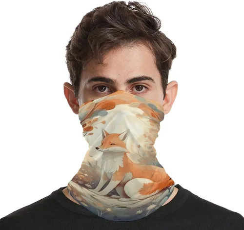 Miniatura 4 de Little Fox Neck Gaiter for Men Women Upf 50+ Sun Protection Balaclava Face Mask Cover Moisture Wicking & Quick Dry Neckerchief Seamless Ski Mask