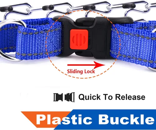Miniatura 5 de Collar de Punta para Perro Supet, Collar de Estrangulamiento para Perro Collar de Pellizco Ajustable para Perros Pequeños, Medianos y Grandes
