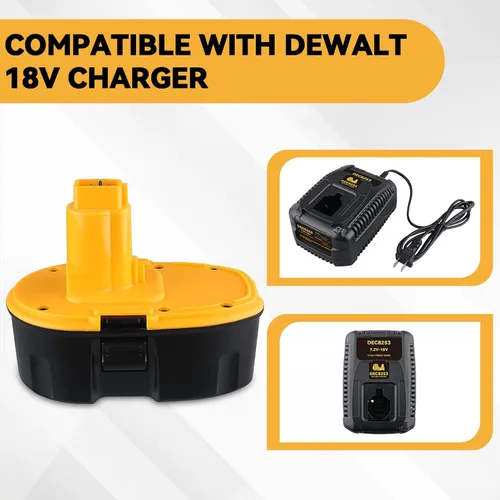 Miniatura 5 de Paquete de 2 baterías de repuesto DC9096 de 4.8 Ah 18 V para DeWalt compatible con baterías Dewalt de 18 V DC9098 DE9098 DE9098 DW9096 DW9095