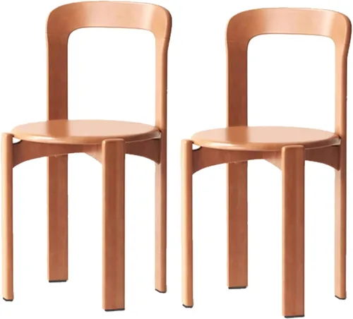 Miniatura 22 de Silla de comedor moderna y versátil, sillas de cocina con marco de madera apilable, silla lateral sin brazos, taburete para el hogar para habitación