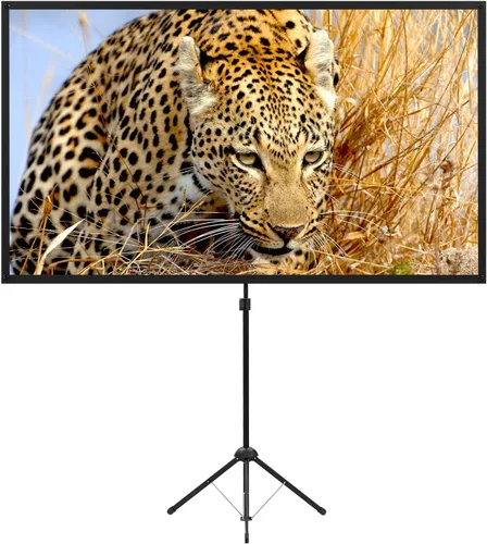 Miniatura 10 de Pantalla de proyector con soporte, pantalla de proyector portátil y soporte, 60 pulgadas 16:9, pantalla de proyección al aire libre, marco