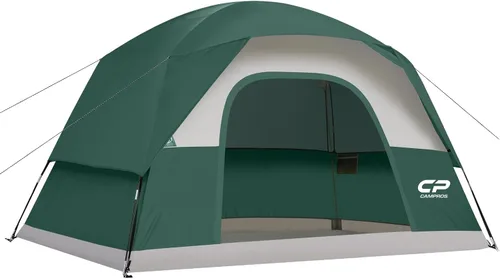 Miniatura 11 de CAMPROS CP Camping Tent 2/4/6 Person, Waterproof Windproof Double Layer Dome Tent, Easy Setup with Large Mesh Windows & Wide Door for Outdoor