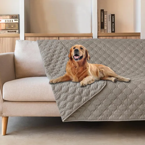 Miniatura 38 de gogobunny Manta 100% Impermeable de Doble Cara para Perros, Cubierta Suave para Cama de Mascotas, Reversible, Protege Muebles, Sillón, Sofá, Coche