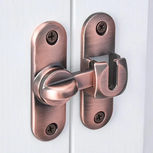 Miniatura 3 de INIRET Paquete de 2 pestillos para puerta de granero, cerradura de puerta de 90/180 grados, herrajes para puerta abatible