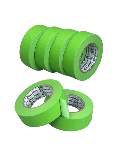 KREFINISH Cinta de pintores - Cinta de enmascarar automotriz verde sin residuos, resistente al calor para cabina de pintura, 1.41 pulgadas x 60