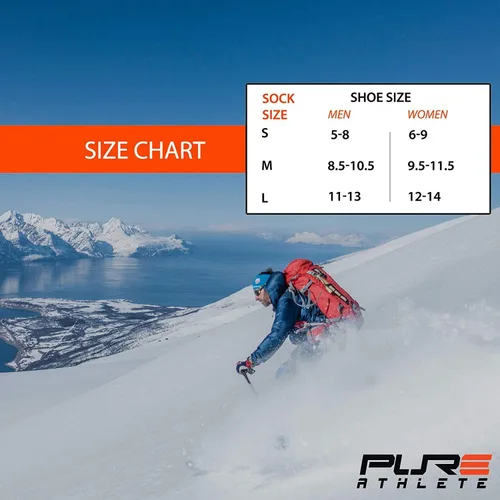 Miniatura 6 de Pure Athlete Calcetines de esquí de lana cálida de invierno Paquete de snowboard merino para mujer