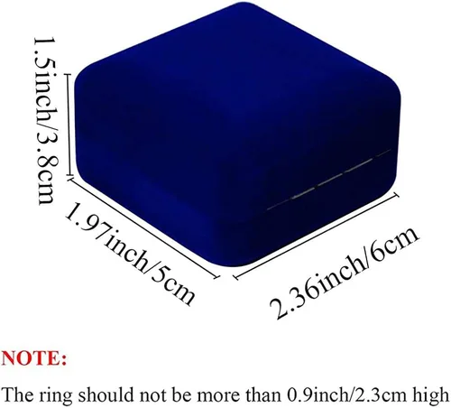 Miniatura 2 de GBYAN Velvet Ring Box with LED Light Jewelry Display Gift Box for Proposal,Engagement, Wedding