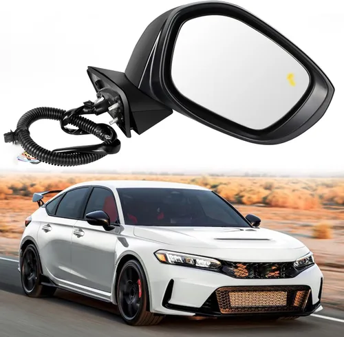 KAKSEY Espejo eléctrico para puerta del lado del pasajero derecho compatible con Honda Civic Sedan Hatchback 2022 2023 2024 2025 con vidrio