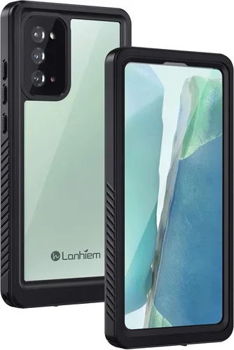Lanhiem Funda para Galaxy Note 20, Protector de Pantalla Integrado con Película para Huella Dactilar Funda Impermeable a Prueba de Polvo, Cubierta
