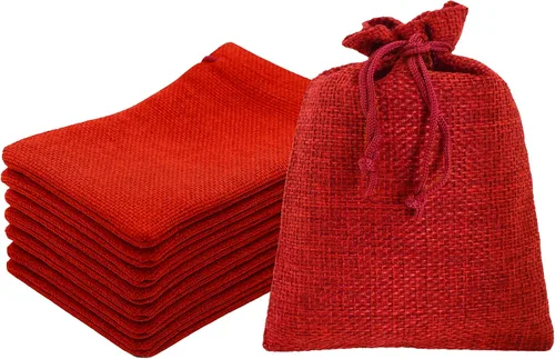Miniatura 13 de Mandala Crafts Bolsas de regalo con cordón de arpillera negra de 10 x 12 pulgadas para regalos, 20 bolsas grandes de lino para regalo, dulces, café