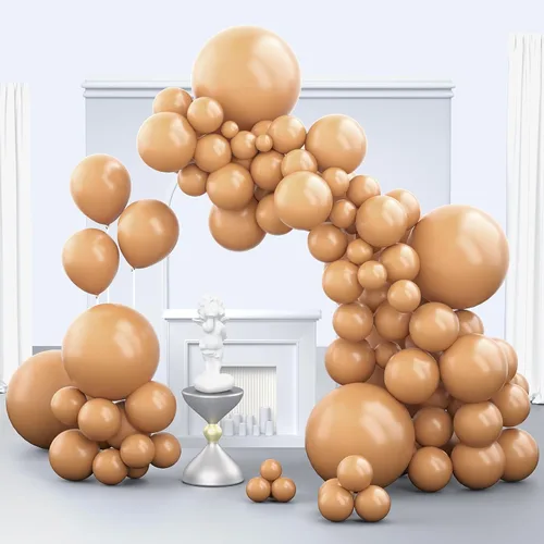 Miniatura 9 de Globos color beige, 150 unidades de diferentes tamaños, paquete de globos de 18 pulgadas, 12 pulgadas, 10 pulgadas, 5 pulgadas, color marfil crema
