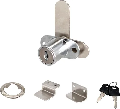 Miniatura 2 de Cerraduras de leva para gabinete con llave igual, la longitud del cilindro se adapta a 0.4 pulgadas, caja de herramientas de almacenamiento segura