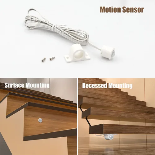 Miniatura 4 de SSL-5616 - Juego completo de iluminación LED con sensor de movimiento inteligente, tira de luz LED cortable de 40 pulgadas para escaleras, luces LED