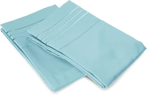 Miniatura 6 de Elegant Comfort Juego de fundas de almohada de 2 piezas de calidad hotelera, lujosas y suaves fundas de almohada de calidad egipcia de 1500 hilos