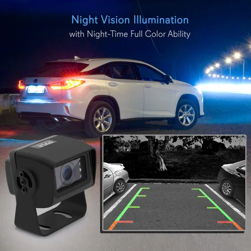 Miniatura 7 de Sistema de cámara de reserva de visión trasera – Mini estacionamiento con licencia inversa de vehículo de coche con resolución de 656 x 492p 480