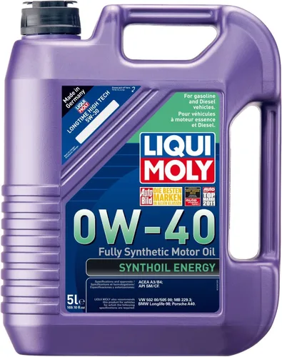 Miniatura 3 de LIQUI MOLY Synthoil Energy A40 SAE 0W-40 5 L Aceite de motor totalmente sintético SKU: 2050