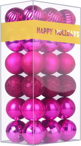 Miniatura 174 de Bolas de Navidad Grandes de 3.2" en Azul Bebé - Adornos para Árbol de Navidad, Bolas Colgantes Inastillables para Cumpleaños, Halloween, Boda