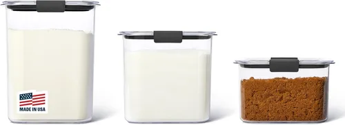 Miniatura 15 de Rubbermaid Brilliance - Recipiente hermético para almacenar alimentos de despensa, fabricado en plástico sin BPA, capacidad de 7,8 tazas, ideal