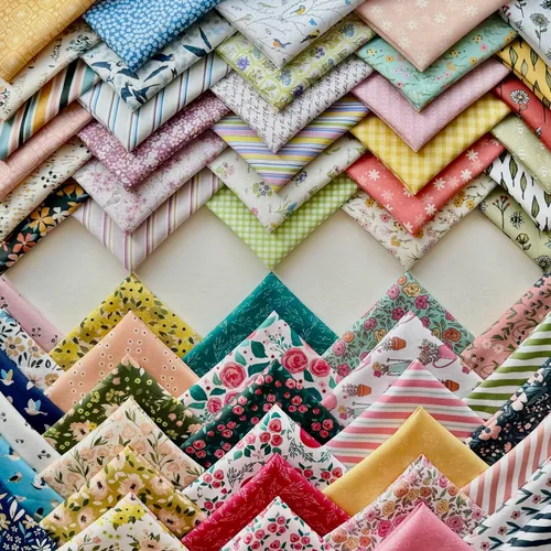 Miniatura 31 de Paquete de tela de algodón de color sólido, 50 cuadrados precortados (8 x 8 x 8 pulgadas), 100% algodón, 120 GSM, fabricado en Türkiye