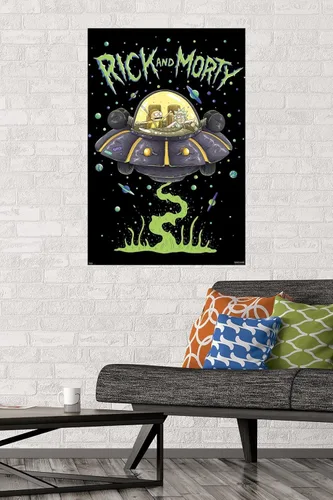 Miniatura 2 de Trends International Rick And Morty - Póster de pared de barco, 22.375 x 34 pulgadas, versión sin marco